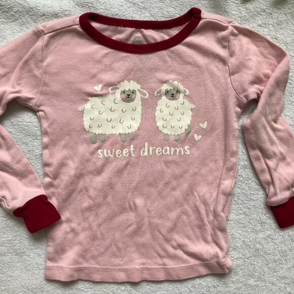 Wonder Nation Toddler Pajamas 24M | Pink Sheep Print GUC with Light Staining - Picture 2 of 16